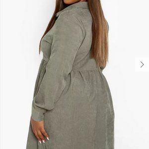 BNWOT Boohoo Brand Plus Cord Smock Dress